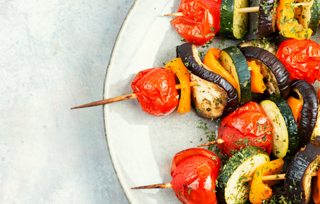 Vegetable Skewers with Balsamic Vinaigrette
